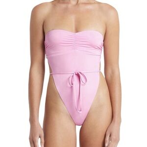 Bond-Eye Australia One Piece Swimsuit Womens Size XS Sherbet Pink Bandeau Rafael
